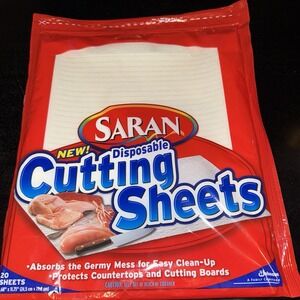 Saran Disposable Cutting Sheets 20 Pack Camping Outdoor‎ Tailgating Sealed